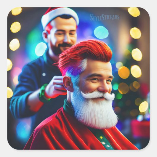 Klassieke ronde hoek vierkante Stickers (Voorkant)