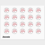 Klassieke Ronde Kerst Retouradres Sticker (Vel)