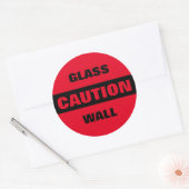 Klassieke Ronde Klassieke Rood van glas Ronde Sticker (Envelop)