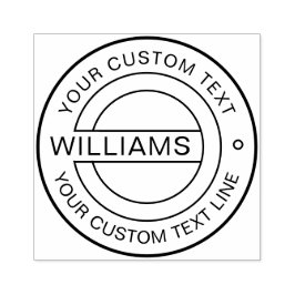 Klassieke Ronde Logo Familie Naam Rubber Stempel