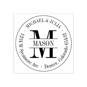 Klassieke ronde monogram stempel