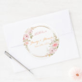 Klassieke ronde moslim bruiloft stickers (Envelop)