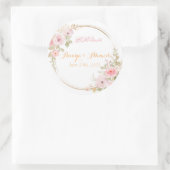 Klassieke ronde moslim bruiloft stickers (Tas)