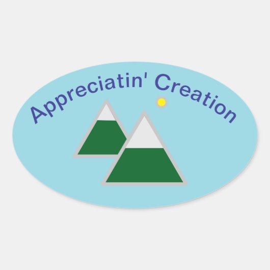 Klassieke ronde Natuur thema Stickers (Voorkant)