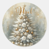 Klassieke ronde Noel-sticker Sticker (Voorkant)