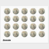 Klassieke ronde Noel-sticker Sticker (Vel)