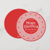 Klassieke Ronde Rood + Wit Celtic Feestdagenkaart (Voorkant / Achterkant)