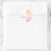 Klassieke ronde roos roze doorlichting sticker (Tas)