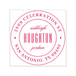 Klassieke ronde scriptnamen Retouradres Zelfinktende Stempel