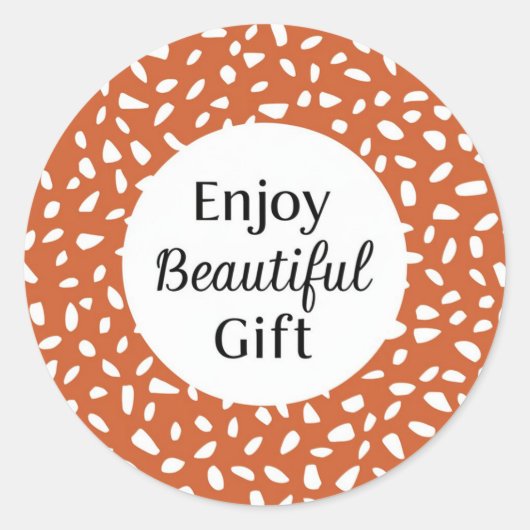 Klassieke ronde sticke Geniet van mooi cadeau ontw Ronde Sticker (Voorkant)