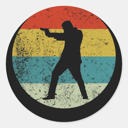 Klassieke ronde sticker (Voorkant)