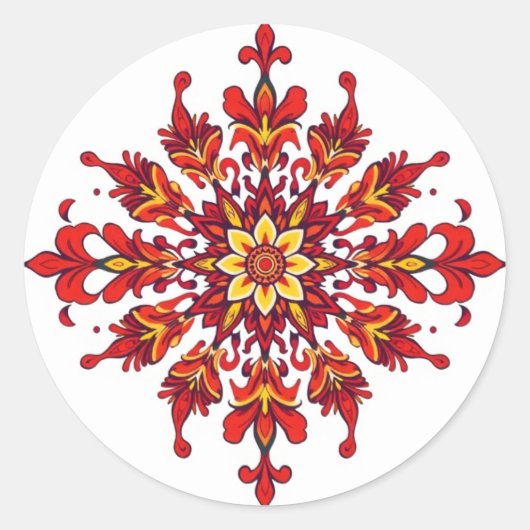 Klassieke ronde sticker (Voorkant)