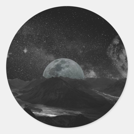 Klassieke ronde sticker (Voorkant)