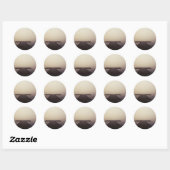 Klassieke ronde sticker (Vel)