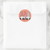 klassieke ronde sticker (Tas)