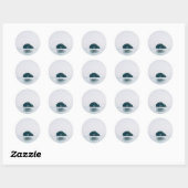 Klassieke ronde sticker (Vel)