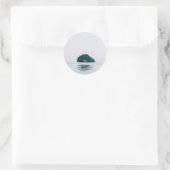 Klassieke ronde sticker (Tas)
