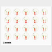 Klassieke ronde sticker (Vel)