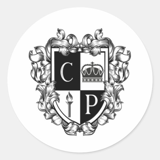 Klassieke ronde sticker (Voorkant)