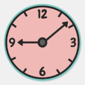 Klassieke ronde sticker (Voorkant)