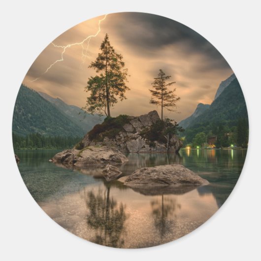 Klassieke ronde sticker (Voorkant)