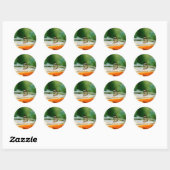 Klassieke ronde sticker (Vel)
