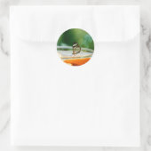Klassieke ronde sticker (Tas)