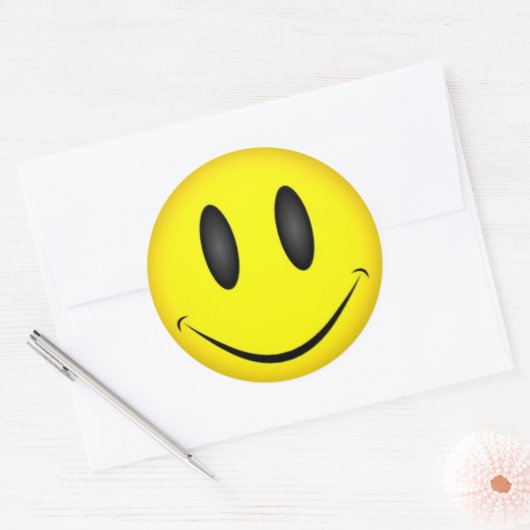 Klassieke ronde sticker (Envelop)