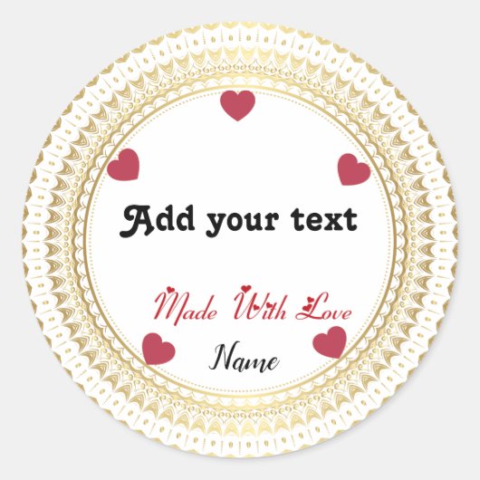 Klassieke ronde sticker (Voorkant)