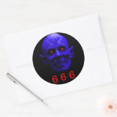 Klassieke ronde Sticker, 6 6 6 Ronde Sticker (Envelop)