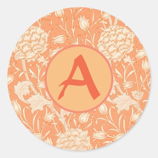 KLASSIEKE RONDE Sticker AANGEPAST MONOGRAM (Voorkant)