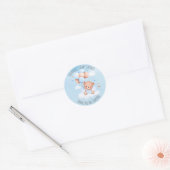 Klassieke ronde Sticker Baby shower kort wachten (Envelop)