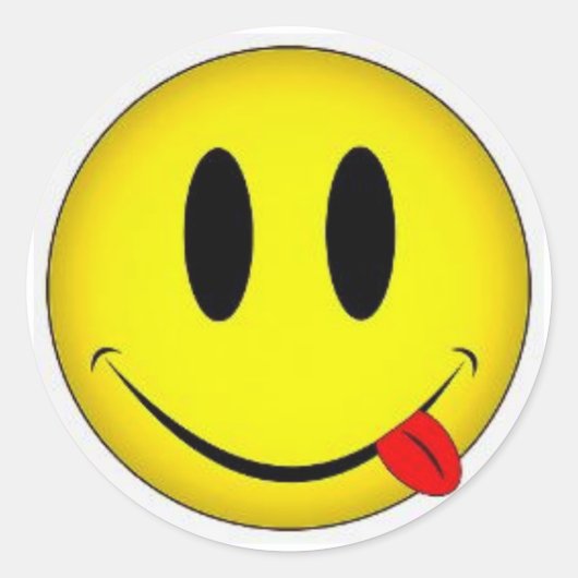 Klassieke ronde Sticker Face (Voorkant)