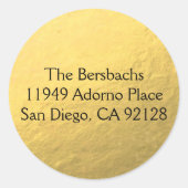 Klassieke ronde sticker Gepersonaliseerd (Voorkant)