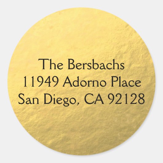 Klassieke ronde sticker Gepersonaliseerd (Voorkant)