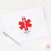 Klassieke ronde Sticker, glanzend, groot, 3 inch ( Sticker (Envelop)