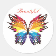 Klassieke Ronde Sticker, Glossy