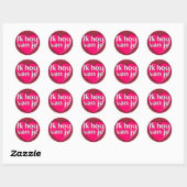 Klassieke Ronde Sticker, Glossy Ronde Sticker (Vel)