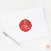 Klassieke Ronde Sticker, Glossy Sticker (Envelop)