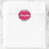 Klassieke Ronde Sticker, Glossy Sticker (Tas)