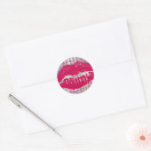 Klassieke Ronde Sticker, Glossy Sticker (Envelop)