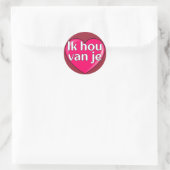 Klassieke Ronde Sticker, Glossy Sticker (Tas)