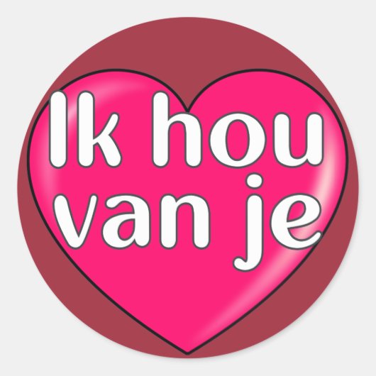 Klassieke Ronde Sticker, Glossy Sticker (Voorkant)