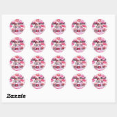 Klassieke Ronde Sticker, Glossy Sticker (Vel)