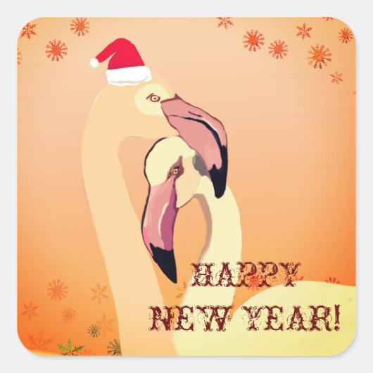 Klassieke Ronde Sticker, Glossy Vierkante Sticker (Voorkant)