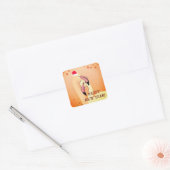 Klassieke Ronde Sticker, Glossy Vierkante Sticker (Envelop)
