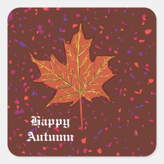 Klassieke Ronde Sticker, Glossy Vierkante Sticker (Voorkant)