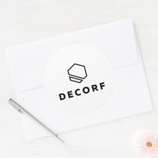 Klassieke ronde sticker groot (Envelop)