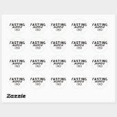 Klassieke ronde Sticker, in Fasting Mode Sticker (Vel)
