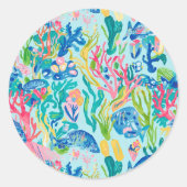 Klassieke ronde sticker in stijlvol grafisch ontwe (Voorkant)